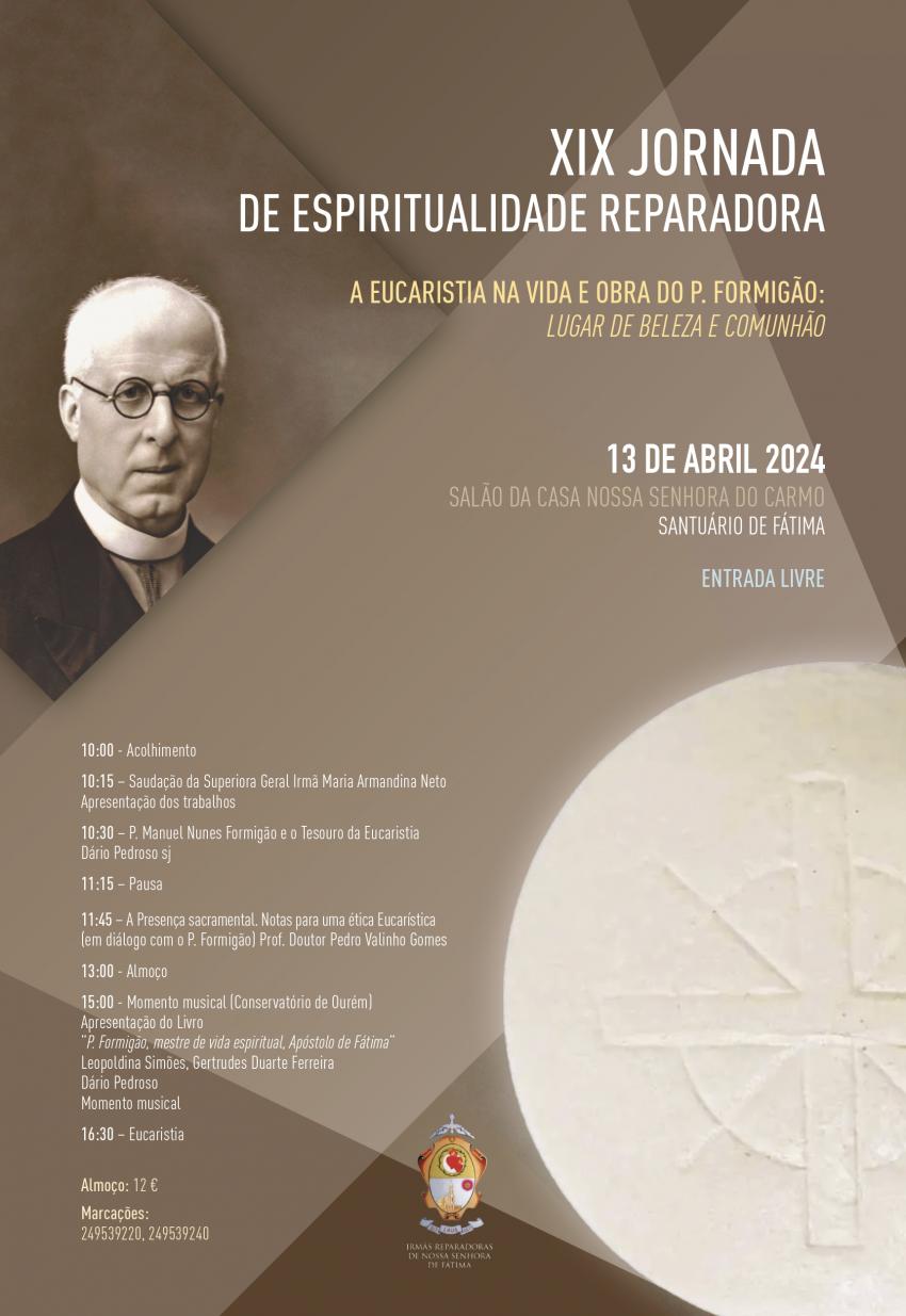 IRNSF convidam para XIX Jornada de Espiritualidade Reparadora